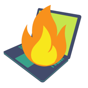 Laptop vuur icon