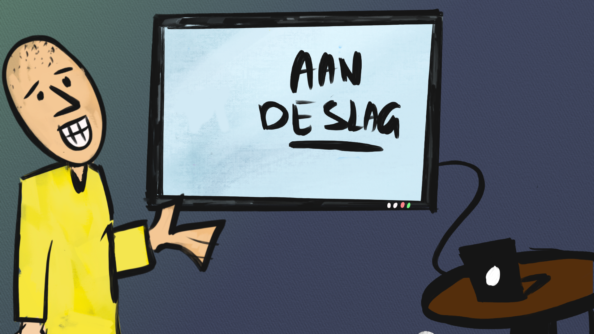 Bart voor digibord liggend