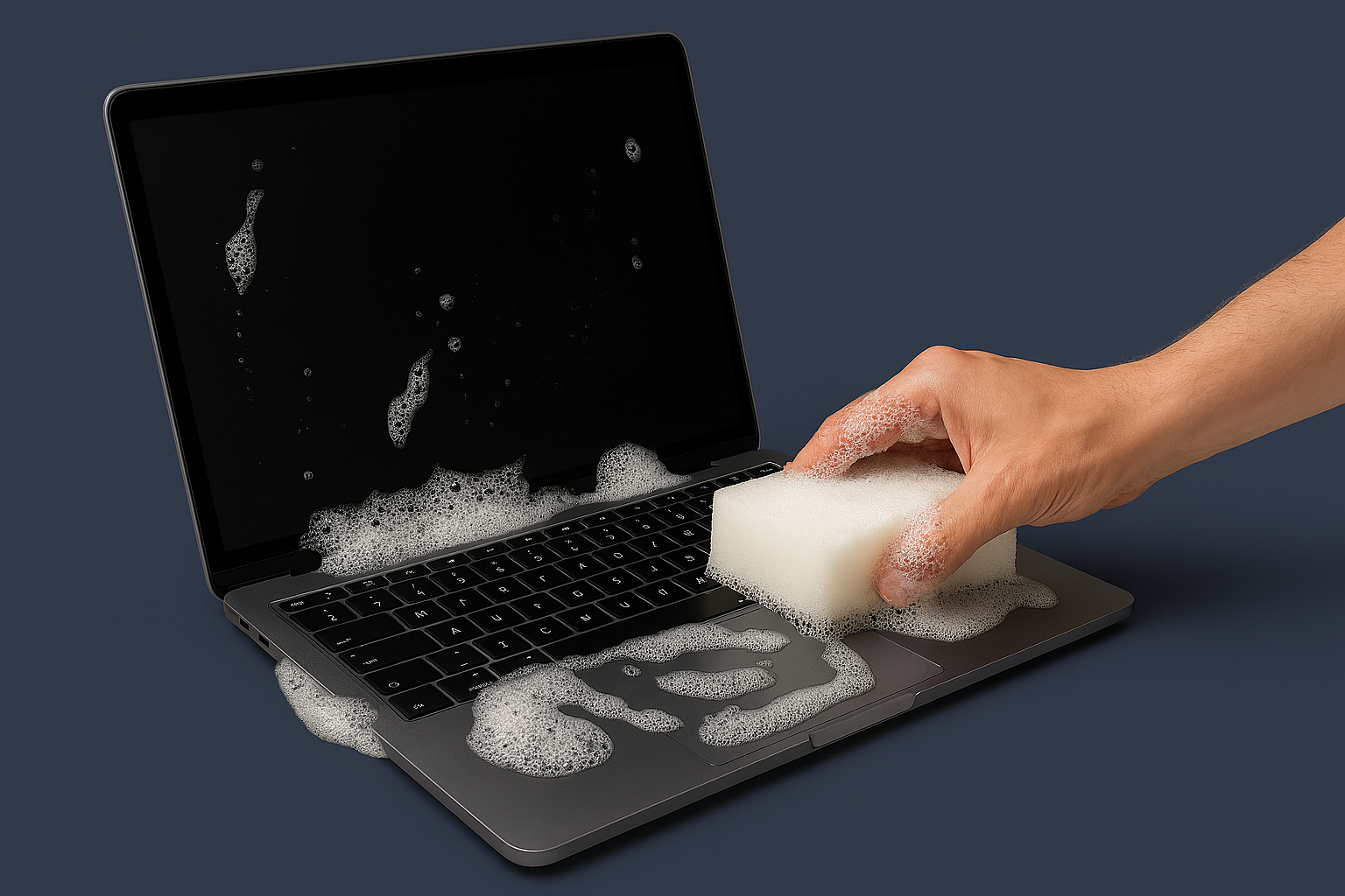 Laptop in sopje